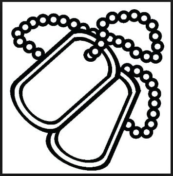 Veterans day coloring pages of dog tag